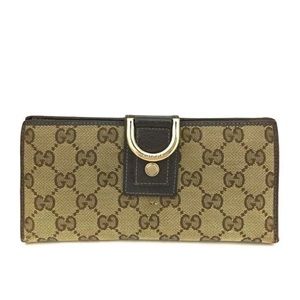 Gucci canvas leather Abbey long wallet